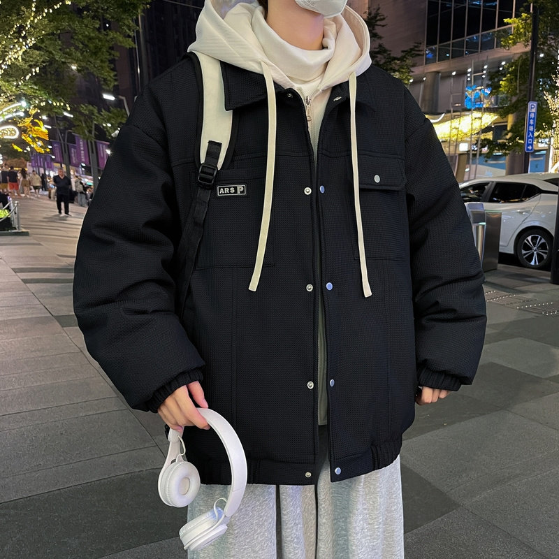 NASA联名白鸭绒羽绒服男连帽假两件羽绒外套潮 A110-BBYR07-TP195图片