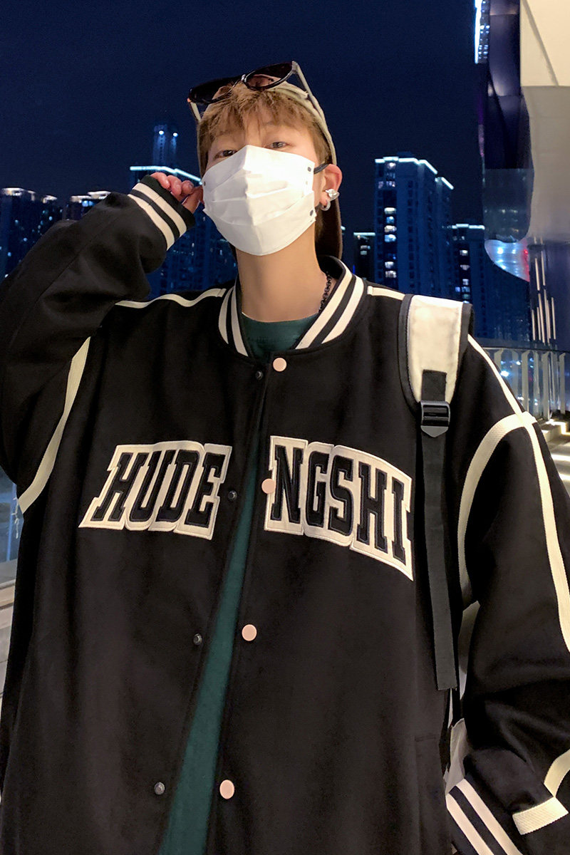 2023秋季青少年夹克宽松大码港风休闲外套男简约A110-MJK63-TP79,男装夹克,电商A155