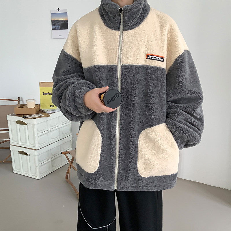 2023年秋冬季新款男士羊羔绒棉衣外套 A110-BLM04-TP85图片