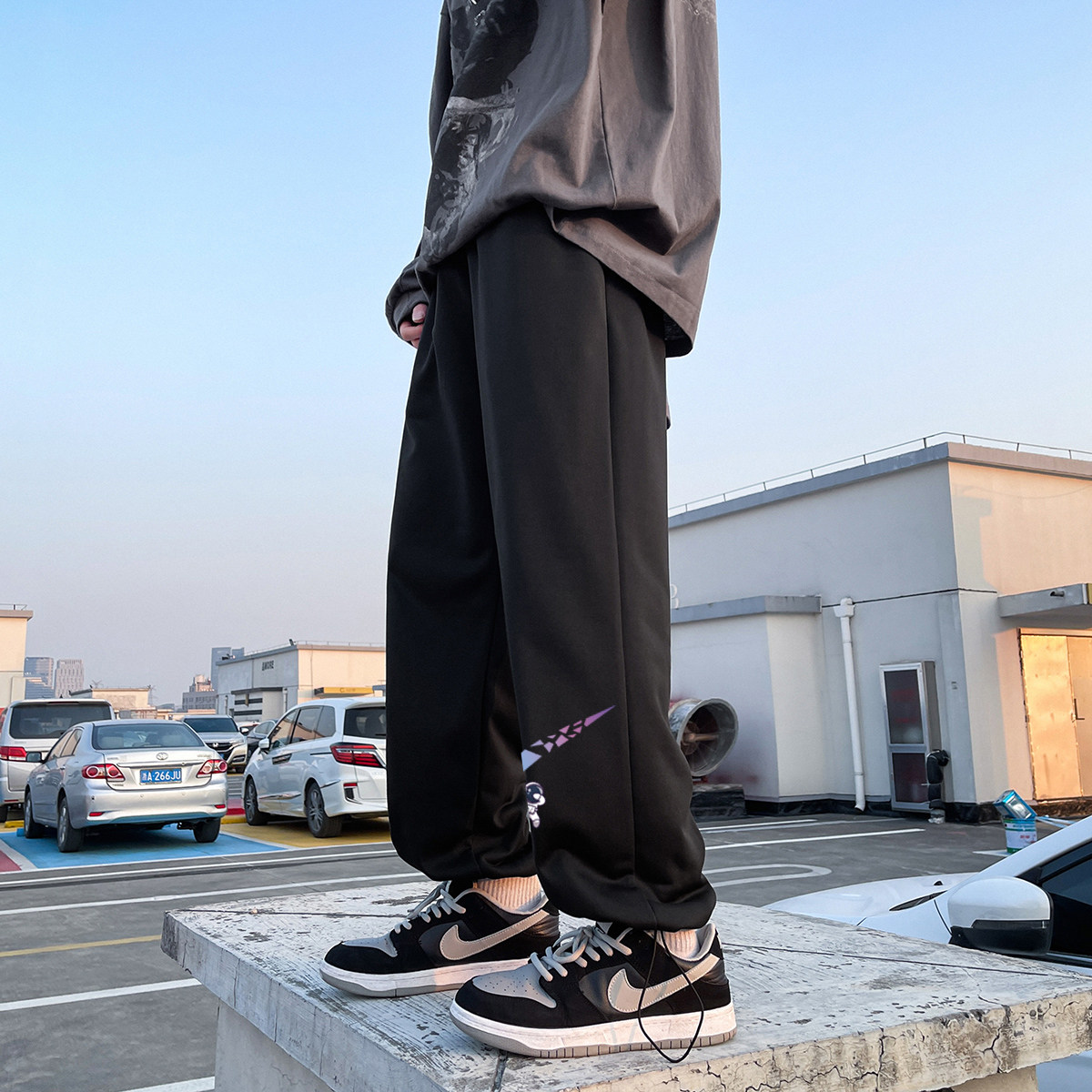 2024秋季休闲裤男士长裤宽松大码卫裤青少年束脚裤A155-K2207-P35,男装休闲裤,电商A155