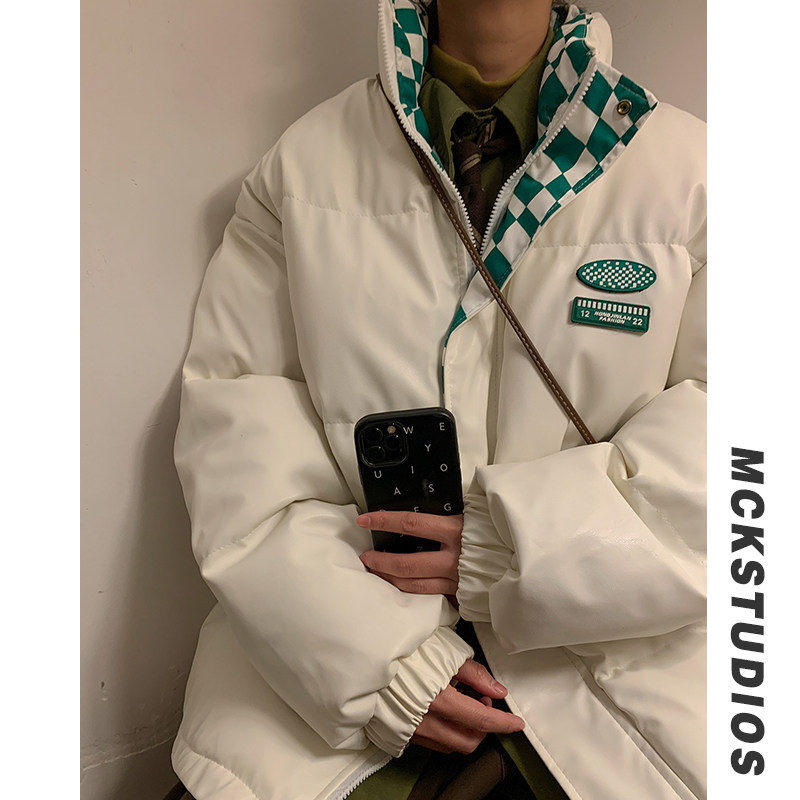 冬季拼接立领PU皮棉衣外套男棉衣男士保暖棉服男A155-JDM01-TP105,男装棉衣,电商A155