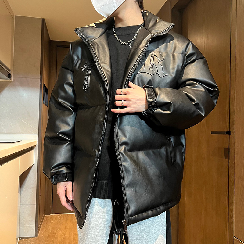 情侣款pu皮棉衣男士棉服外套男生棉袄面包服加厚A155-MY777-TP90,男装棉衣,电商A155