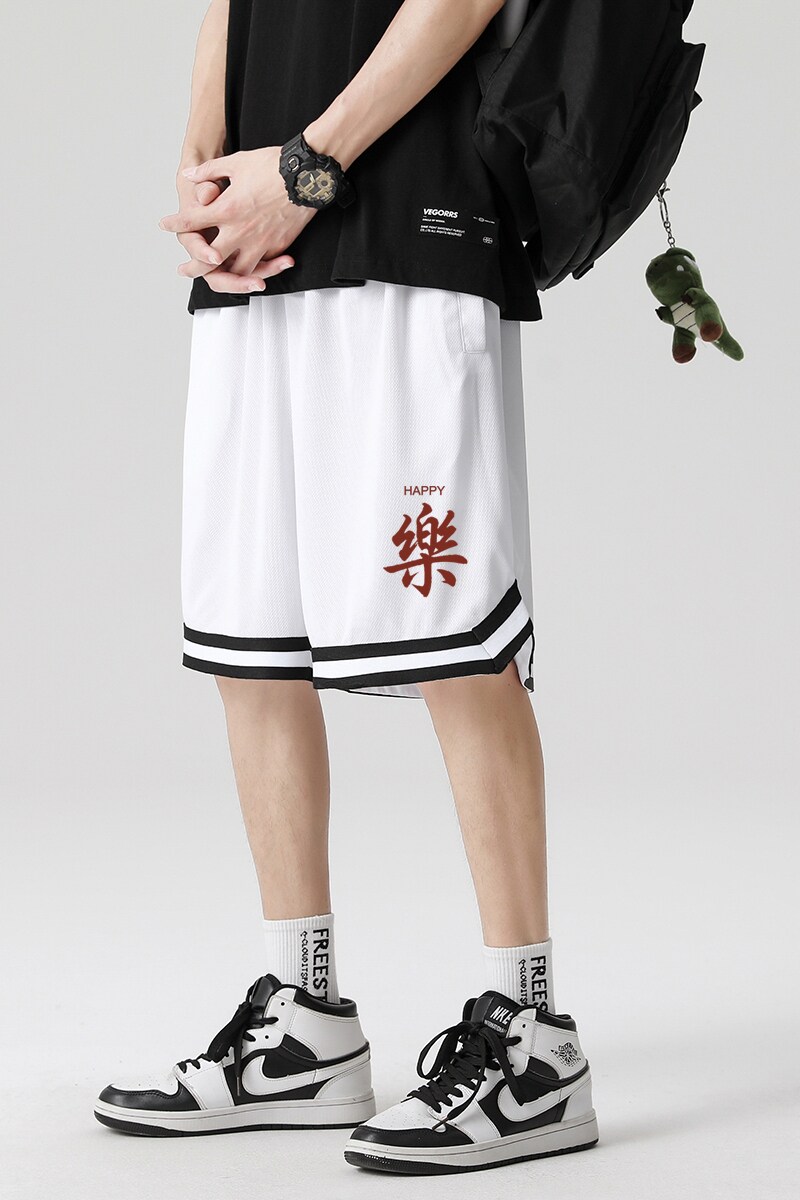 2024春夏冰丝短裤男五分裤宽松大码直筒速干篮球裤A155-K865-P25,男装休闲裤,电商A155