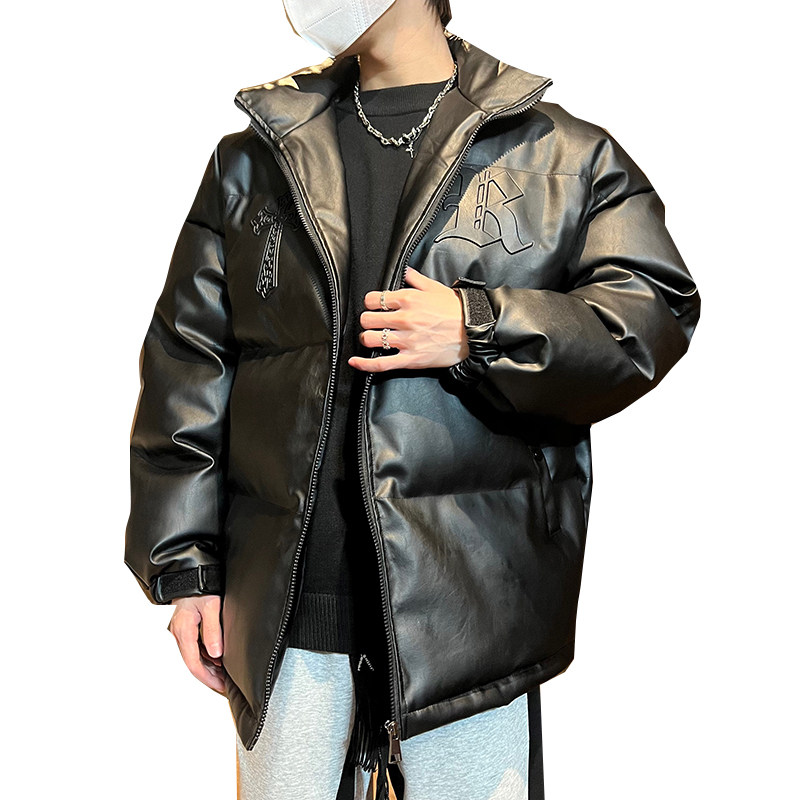 情侣款pu皮棉衣男士棉服外套男生棉袄面包服加厚A155-MY777-TP90,男装棉衣,电商A155