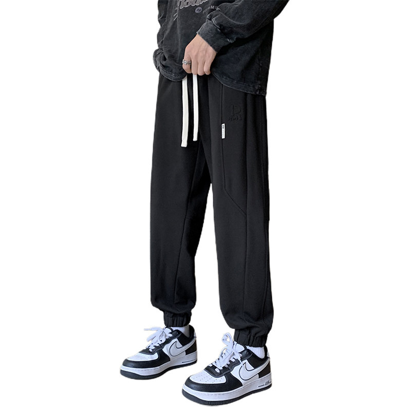 男士工装裤宽松百搭青少年抽绳运动束脚休闲裤男A155-DDK20-TP46,男装休闲裤,电商A155
