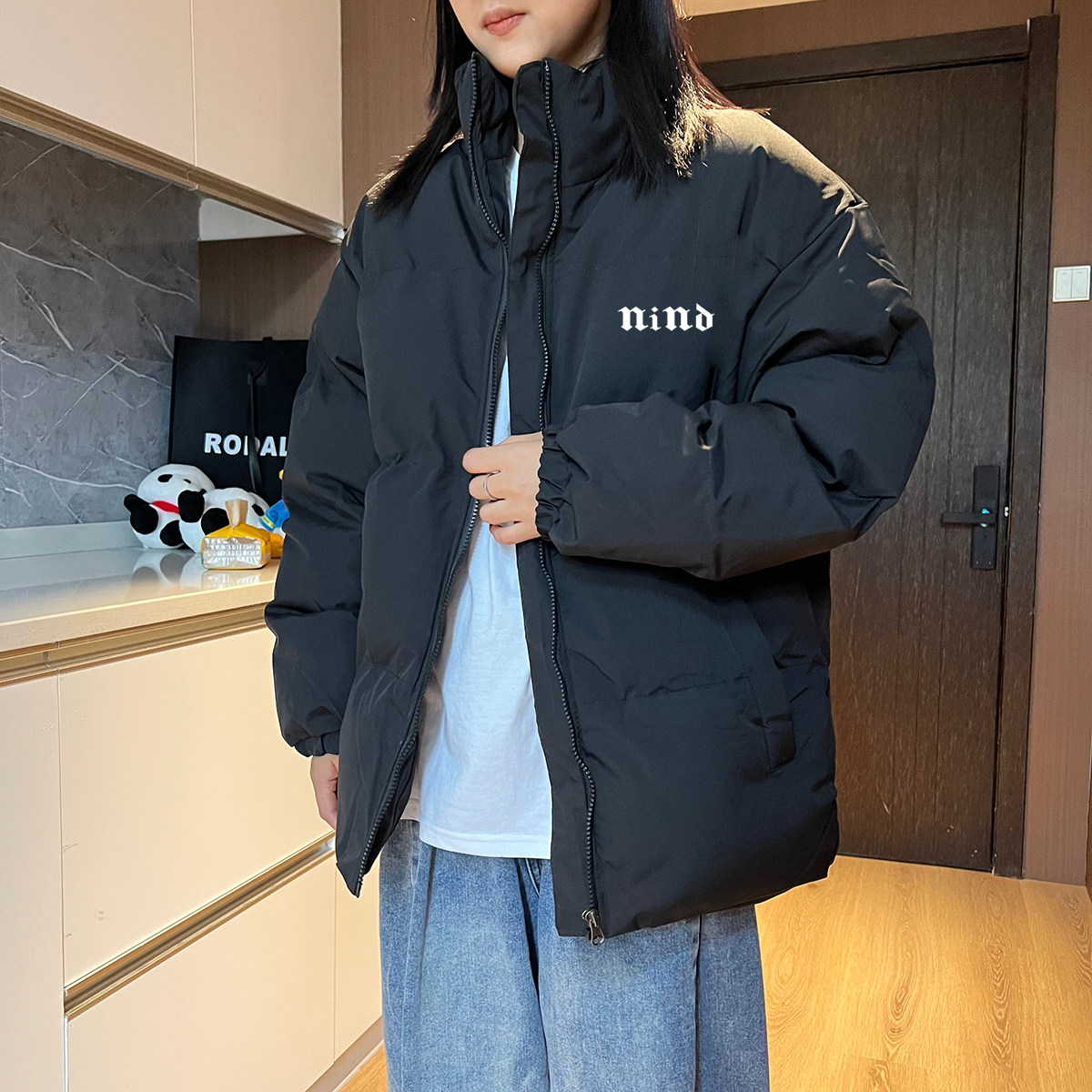 2023秋冬棉服男宽松大码休闲潮流情侣棉衣外套简约A110-MM10-TP48,男装棉衣,电商A155