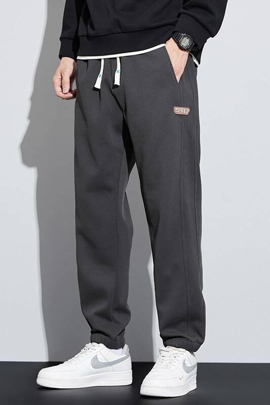 秋冬加绒加厚宽松束脚运动裤男卫裤休闲裤A155-DDK10-TP45加绒P53,男装休闲裤,电商A155