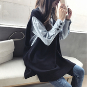 2025秋季 上衣二件套潮 设计感小众长袖 衬衣女士200斤大码 网红衬衫