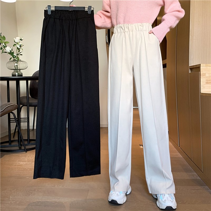 Women's wide leg woollen pants in autumn and winter