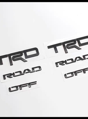 适用于丰田超霸4runner贴标 TRD OFF ROAD改装贴标 侧标 黑色