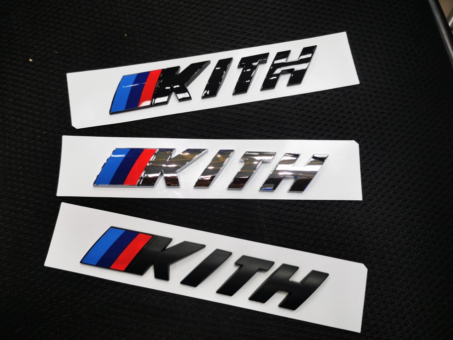 新款kith车标mkith后尾标志车贴3系5系X3 X4X5X6改装汽车用品