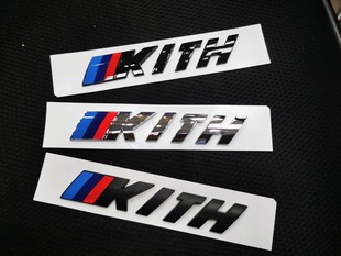 适用于宝马新款 X4X5X6贴标 kith车标mkith后尾标志车贴3系5系X3