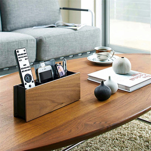 日本代购YAMAZAKI山崎实业创意家居木纹小物品桌面收纳盒