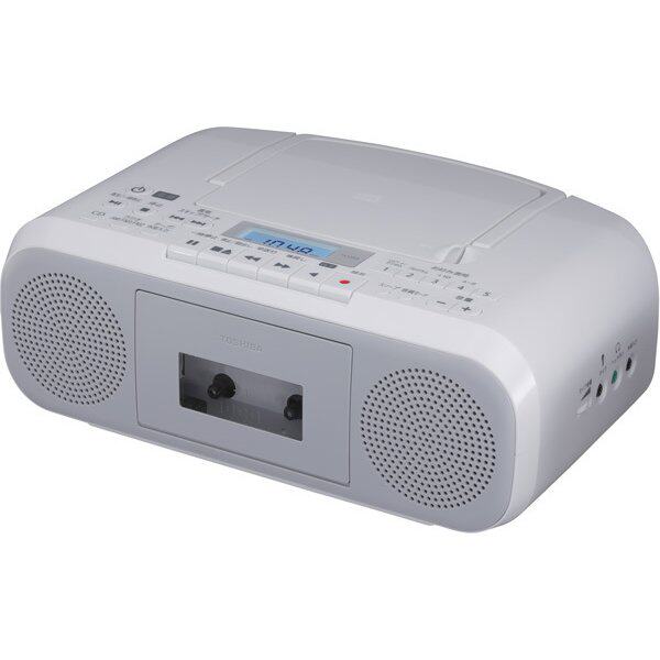 日本代购 东芝 TY-CDS9 迷你CD播放机磁带卡座收音一体机可用电池