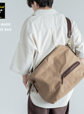 日本正品代购直邮Butler Verner Sails日产棉质男款大容量单肩包