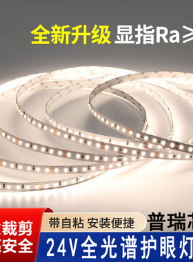 Ra98全光谱SMD普瑞灯带8mm低压24v线型灯3000k/3500k/4000k/6000k