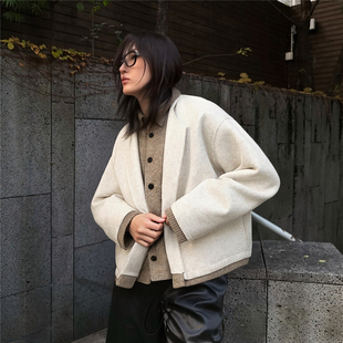 复古老钱风假两件拼色夹克男女cleanfit开衫 RULE 美式 外套