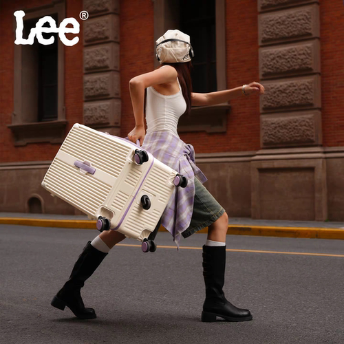 Lee2026新款宽拉杆行李箱女37分大容量五轮学生旅行箱28寸皮箱男