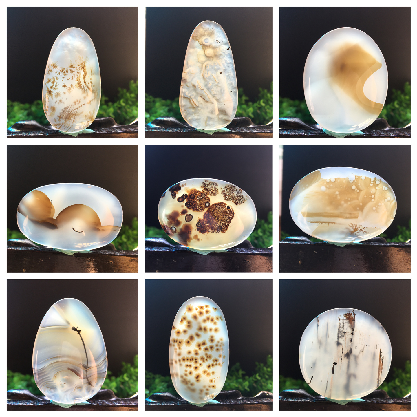 马料海洋玉髓I吊坠方牌