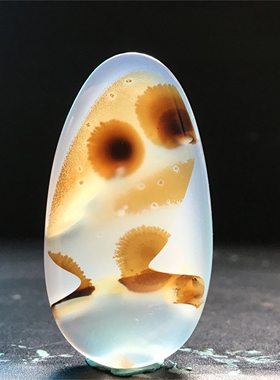 马料海洋玉髓风景方牌吊坠