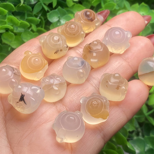 马料海洋玉髓I吊坠方牌风景奇石草花玛瑙摆件一景一物精品像形B