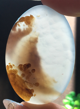 马料海洋玉髓大吊坠方牌风景奇石草花玛瑙摆件一景一物精品像形W