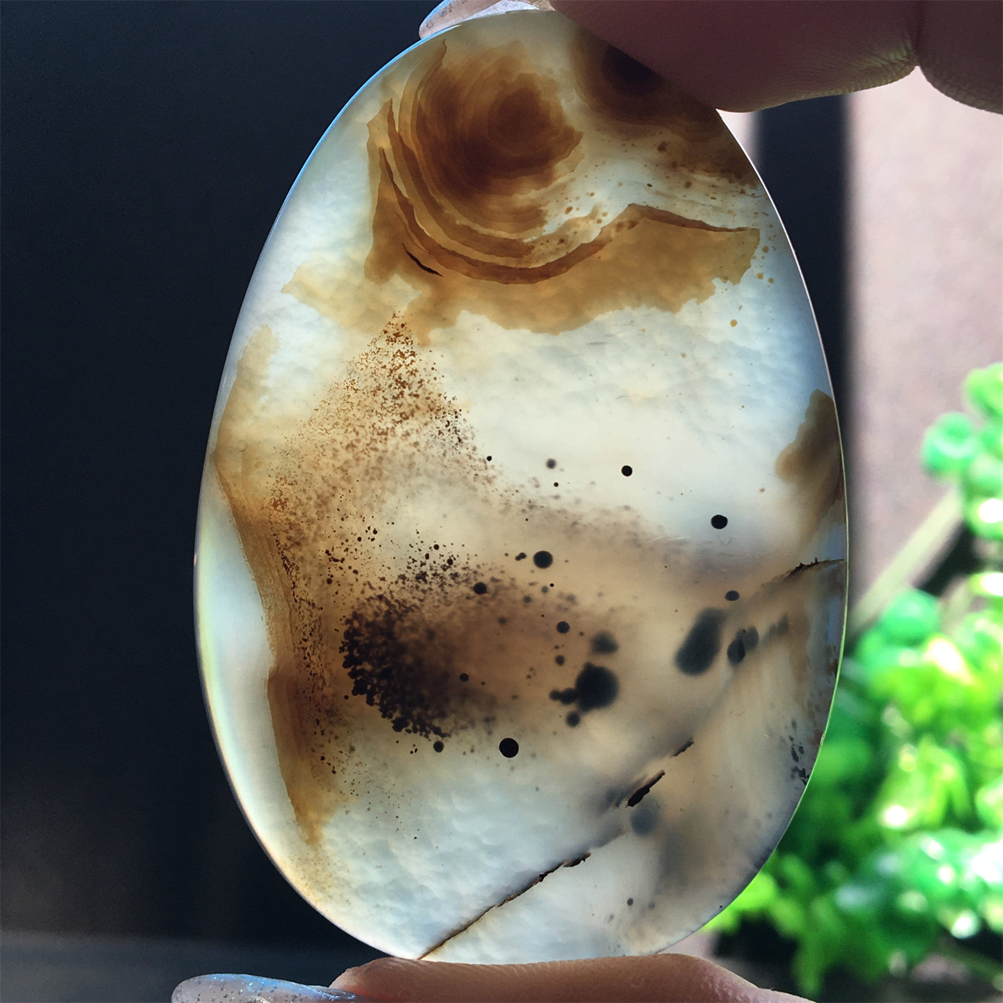 马料海洋玉髓大吊坠方牌风景奇石草花玛瑙摆件一景一物精品像形W