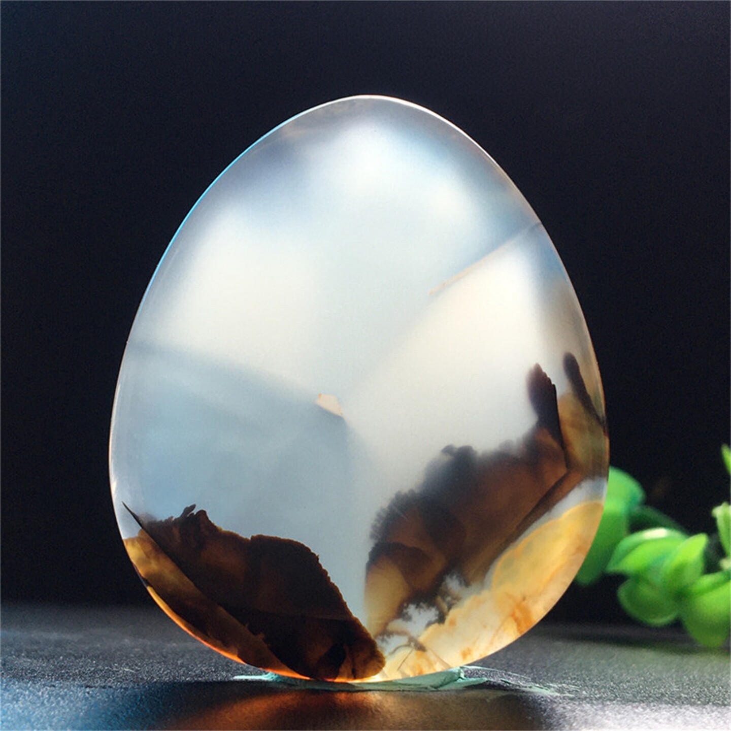 马料海洋玉髓吊坠方牌风景奇石草花玛瑙摆件一景一物精品像形d2