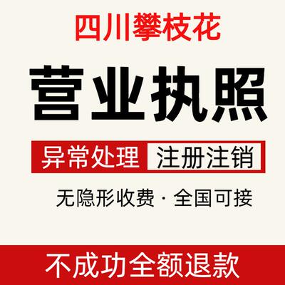 四川攀枝花营业执照注销公司个体工商户注销代办个独注册异常处理