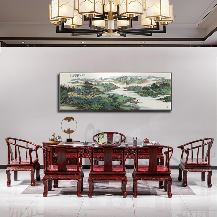 红木家具茶桌印尼黑酸枝阔叶黄檀金狮茶台雕花椅茶水柜新古典组合