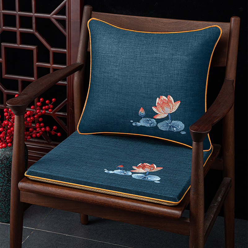 中式餐厅酒店红木沙发餐椅坐垫皇