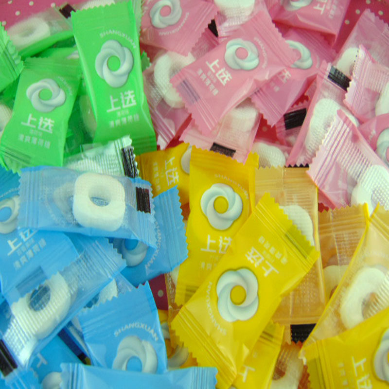 上选果味圈薄荷糖润喉清新口气商务酒店前台招待休闲年货喜糖糖果