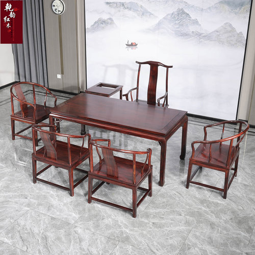 国标印尼黑酸枝木明式干泡茶台