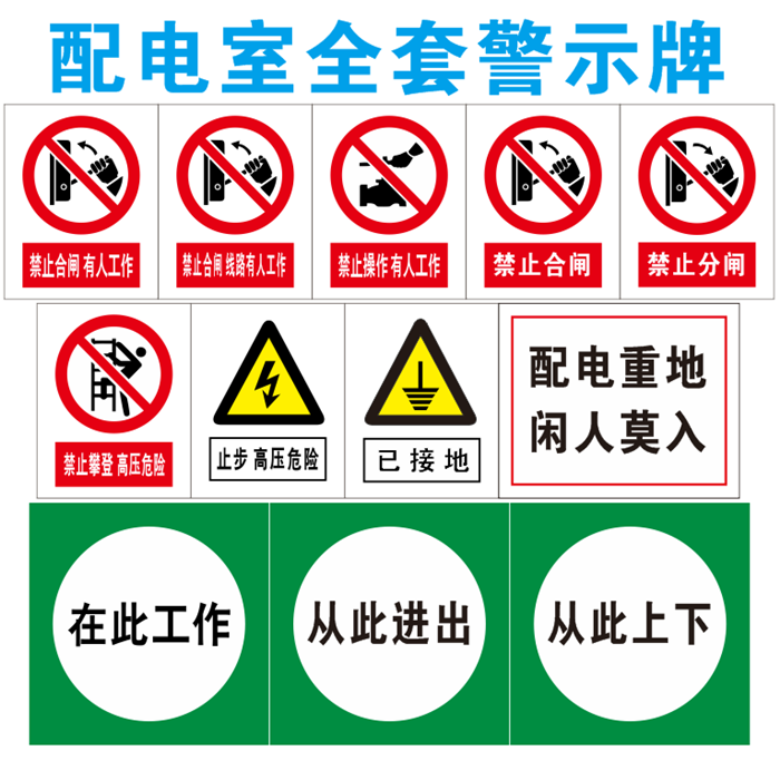 配电室标识牌禁止合闸线路有人