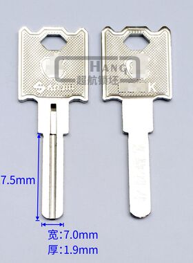 CH394适合LOCK8S钥匙胚/单面叶片铣槽/C级铜料坯子