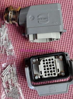 ABB机器人AS2插头HAN-24DD-M插座HAN-24DD-F冷压24芯10A/250V德国