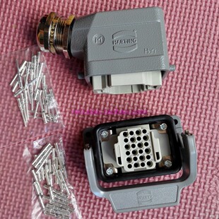 ABB机器人AS2插头HAN M插座HAN F冷压24芯10A 250V德国 24DD