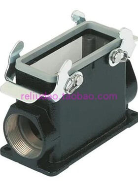 HARTING连接器19370100272高底座黑色HAN-10B-ASG2-QB-M32原装新