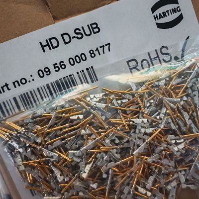 HARTING连接器09560008177镀金公母针09560008277浩亭3A冲压针