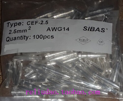 TE泰科冷压针CEF-2.5母针16A镀银2.5MM² 西霸士连接器CESF-2.5