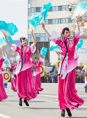 陕北榆林绥德秧歌服过大年全国秧歌展演表演服装演出服女飘逸舞蹈