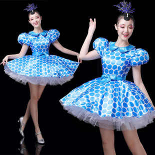 舞蹈服女現(xiàn)代舞新款 舞臺(tái)開場(chǎng)舞蓬蓬裙大合唱團(tuán)演出服短裙 青春時(shí)尚