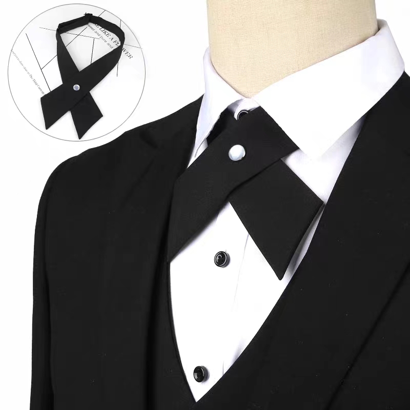 十字交叉领结男女制服领花商务