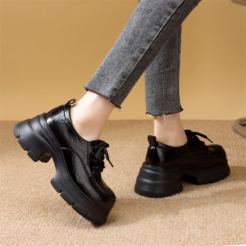 软底时尚百搭乐福鞋女2025新款冬季加绒保暖圆头系带休闲显瘦皮鞋,女鞋,乐福鞋（豆豆鞋）,淘宝优惠券,粉丝福利购,淘宝优惠卷