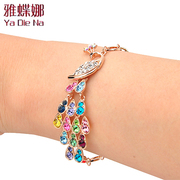 Mail ya na female Crystal rhinestone bracelet Korean jewelry Jewelry Accessories Peacock sl01