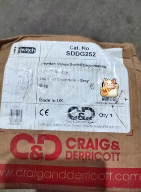 英国CRAIGDERRICOTT低电压断路开关SDDG25咨询维修