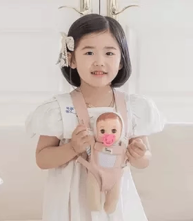 小孩背洋娃娃出行配件纯棉背带
