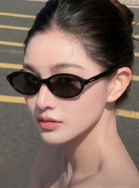 2026新款复古椭圆框偏光墨镜男女