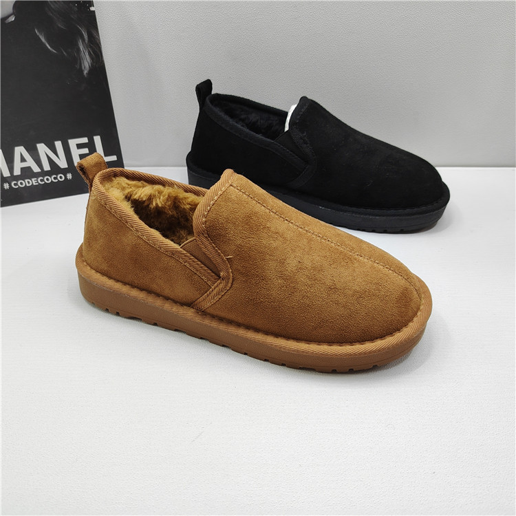 2025秋冬舒适一脚蹬男款加绒棉鞋冬季保暖轻便加绒懒人男鞋