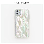 鞠婧祎同款 苹果14Pro手机壳17Promax天然贝母贝壳适用iPhone16promax仙气小众高级质感闪闪春夏新15保护套女